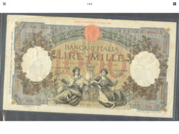 Italia Regno Banconota Da 1000  Lire Vittorio Emanuele III Decreto  29/4/1940 Rara Ottima Conservazione - 1000 Liras