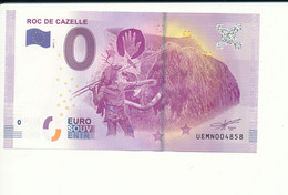 Billet Souvenir - 0 Euro - UEMN - 2017-1 - ROC DE CAZELLE -  N°  4858 - Alla Rinfusa - Banconote