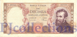 ITALY 10.000 LIRE 1968 PICK 97d AVF - 10000 Lire