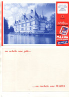 Buvard La Pile Mazda Lumière Blanche Indre-Et-Loire Château Azay-Le-Rideau - Format : 20.5x13.5 Cm - Baterías