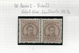 PORTUGAL STAMP - 1882-83 D.LUIS I P.LISO Perf: 12½ Md#57d PAIR MNH (LPT1#181) - Ongebruikt