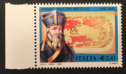 2002 - Italia - Padre Matteo Ricci -  450° Anniversario Della Nascita - Euro 0,41 - 2001-10: Mint/hinged
