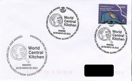 SPAIN. POSTMARK. WORLD CENTRAL KITCHEN. CHEF JOSE ANDRES. 2022 - Machines à Affranchir (EMA)