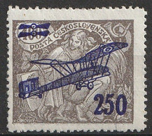 Tchécoslovaquie 1922 N° 204 (n) No Gum Surcharge Avion (H7) - Poste Aérienne