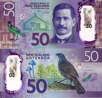 New Zealand 50 Dollars Banknote, 2016, P194, UNC, Polymer, Sir Apirana Ngata - New Zealand