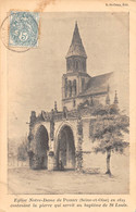 78 - Eglise Notre-Dame De POISSY En 1825, Contenant La Pierre Qui Servit Au Baptême De St Louis. - Poissy