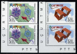 Türkiye 2022 Mi 4700-4701 MNH Kites In Hexagonal Shape | Entertainment, Games, Kite [pair] Left Bottom Corner - Nuovi