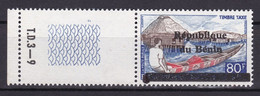 BENIN PORTO TAXE DUE - UNCATALOGUED ON Mi P 10 OF 1978 POSTE RURALE CANOE SHIP BOATS OVERPRINTED OVERPRINT SURCHARGE MNH - Bénin – Dahomey (1960-...)