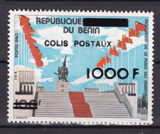 BENIN UNCATALOGUED PARCEL COLIS CP 1000F - MONUMENT PLACE MARTYRS SURCHARGE OVERPRINT OVERPRINTED MNH - Bénin – Dahomey (1960-...)