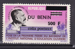 BENIN 1994 PARCEL COLIS CP 34 500F 100€ FRIEDRICH NAUMANN 1 PIERRE - SURCHARGE OVERPRINT OVERPRINTED MNH - Bénin – Dahomey (1960-...)