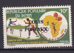 BENIN 1976 PARCEL COLIS CP 14 10F 400€ - TENNIS DE TABLE JEUX GAMES PING PONG - SURCHARGE OVERPRINT OVERPRINTED MNH - Bénin – Dahomey (1960-...)