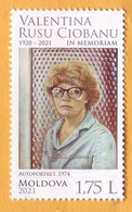2021 Moldova Moldavie  Valentina Rusu Ciobanu (1920-2021), Visual Artist. In Memoriam 1v Mint. - Moldova