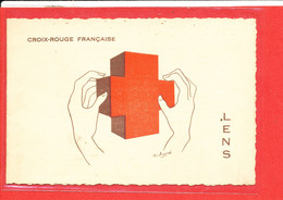 CROIX ROUGE FRANCAISE Cp LENS Illustrée Par Richard               Format 15 Cm X 10.5 Cm - Croix-Rouge