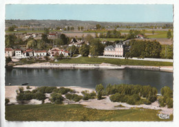 FLAUJAGUES EN GIRONDE  LA PLAGE SUR LA DORDOGNE VUE AERIENNE  CARTE   CIRCULEE - Ayrshire