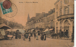 14 - Carte Postale Ancienne De  AUNAY   Place Du Marché - Other & Unclassified