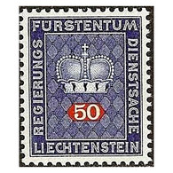 C1346/ Liechtenstein 1968. Corona, 50 C (MNH)** - SCOTT O51 - Service