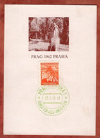 Beleg, Blatt, Lindenzweig, SoSt Prag Praha 1942 (9985) - Lettres & Documents
