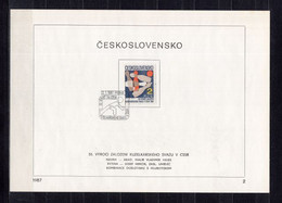 Czechoslovakia First Day Sheet  Mi 2895 Sport Bowling 1987 - Bowls