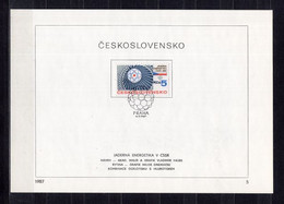 Czechoslovakia First Day Sheet  Mi 2906 Atomic Energy 1987 - Atomo