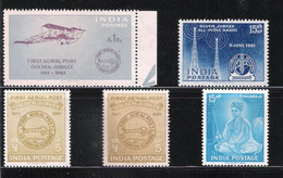 5-MNH From 1961, Airmail, Tyagraj Saint And All India Radio, Cat Val-approx.-$7.00,condition As Per Scan - Ongebruikt