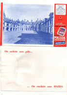 Buvard La Pile Mazda Lumière Blanche Seine-Et-Oise Château De Grobois - Format : 20.5x13.5 Cm - Batterie