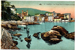 Delcampe - Haute Corse 2B : BASTIA : Le Vieux Port Et L'église St. Jean : Animée - Bastia