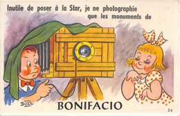 20-BONIFACIO-CARTE A SYSTEME DEPLIANTE, INUTILE DE POSER A LA STAR , JE NE PHOTOGRAPHI QUE LES MONUMENTS DE BONACIO - Andere & Zonder Classificatie