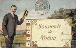 76-ROUEN-CARTE A SYSTEME DEPLIANTE-SOUVENIR DE ROUEN - Rouen