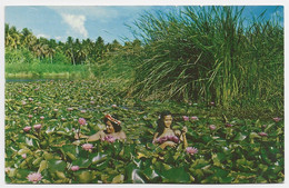 POLYNESIE TAHITI CARD LAC TEMAI MOOREA VAHINE - Polynésie Française