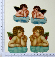 4 CHROMOS DECOUPIS....ANGES SUR UN NUAGE - Engel