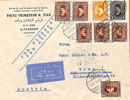 Aa0157  -  EGYPT - POSTAL HISTORY - AIRMAIL  COVER: Alexandria To AUSTRIA   1934 - 1915-1921 Protettorato Britannico