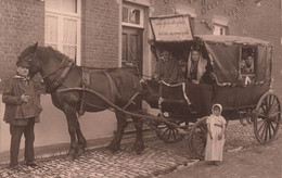 CPA - Carte Photo - Calèche - Grande Carriole - Vrolijk Rijdt Het Oud Geslacht In De Koets Van Vroeger Prat - Otros & Sin Clasificación