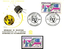 Mauritanie, Mauretanien 1965 FDC + Stamp UIT - Africa