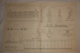 Plan Du Déplacement Du Mur De Clôture De La Gare Des Mille Wagons à La Porte Du Schyn à Anvers. 1912 - Arbeitsbeschaffung