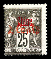 * N°20, 4c Sur 25 Noir Sur Rose. TB (signé Brun/certificat)  Qualité: *  Cote: 1400 Euros - Unused Stamps