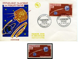 Mauritanie, Mauretanien 1965 FDC + Stamp Syncom II - Africa