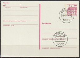 BRD Ganzsache 1982 Mi-Nr. P 135I Tagesstempel BERLIN 12  Dh 15.7.82-16 (PK 348 )günstige Versandkosten - Postkarten - Gebraucht