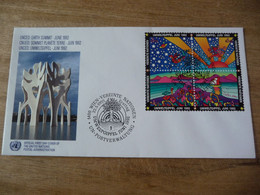 (7) UNITED NATIONS -ONU - NAZIONI UNITE - NATIONS UNIES *  FDC 1992 * Earth Summit - Covers & Documents