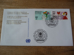 (7) UNITED NATIONS -ONU - NAZIONI UNITE - NATIONS UNIES *  FDC 1992 * Technology Computer Flowers - Cartas & Documentos