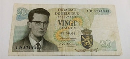 Belgique - 20 Francs ,1964 - P 138 - TB - Otros & Sin Clasificación