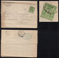 VILMORIN ANDRIEUX & CIE - TYPE SAGE / 1900 PERFORE "VAC" SUR LETTRE ==> MONT DE MARSAN / PERFIN (ref 4156) - Briefe U. Dokumente