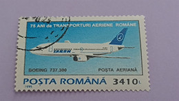 ROUMANIE - ROMANIA - Posta Romana - Timbre 1995 : Transports - 75 Ans De Transports Aériens Roumains - Boeing 737.300 - Used Stamps