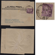 LE SIECLE MEDICAL - TYPE SEMEUSE / 1931 PERFORE SUR BANDE JOURNAL ==> SUISSE / PERFIN (ref 4158) - Briefe U. Dokumente