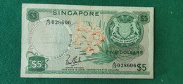 SINGAPORE 5 DOLLARS 1973 - Singapur