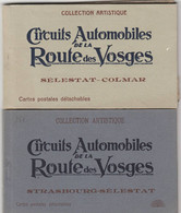 SELESTAT STRASBOURG COLMAR CIRCUITS AUTOMOBILES DE LA ROUTE DES VOSGES 2 CARNETS 40 CARTES - Selestat