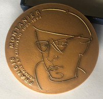 Belle Médaille En Bronze Francis Montanier Peintre Et Graveur 1895-1974 Par Partance - Altri & Non Classificati