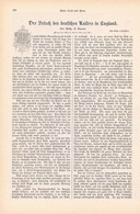 A102 1310 Besuch Deutscher Kaiser In England Schiff Hohenzollern Artikel / Bilder 1889 !! - Politik & Zeitgeschichte