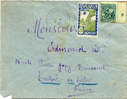 GUYANE FRANCAISE LETTRE DEPART ST LAURENT DU MARONI 2-11-34 GUYANE FRANCAISE POUR LA FRANCE - Storia Postale