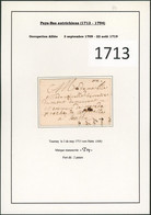Occupation Alliée - Page De Collection : L. Datée De Tournay 3 May 1713 + Marque Manusc. "Try", Port 2 Patars > Ath - 1714-1794 (Paises Bajos Austriacos)
