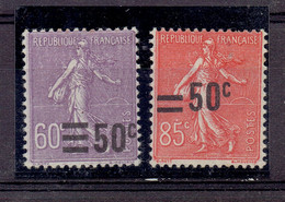 VARIETE - N°221 ET 223 - XX TTB - Neufs